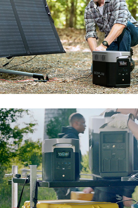 recharger batterie ecoflow via un panneau solaire